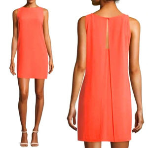 TRINA TURK Coral Sleeveless Open back Shift Dress Size 0